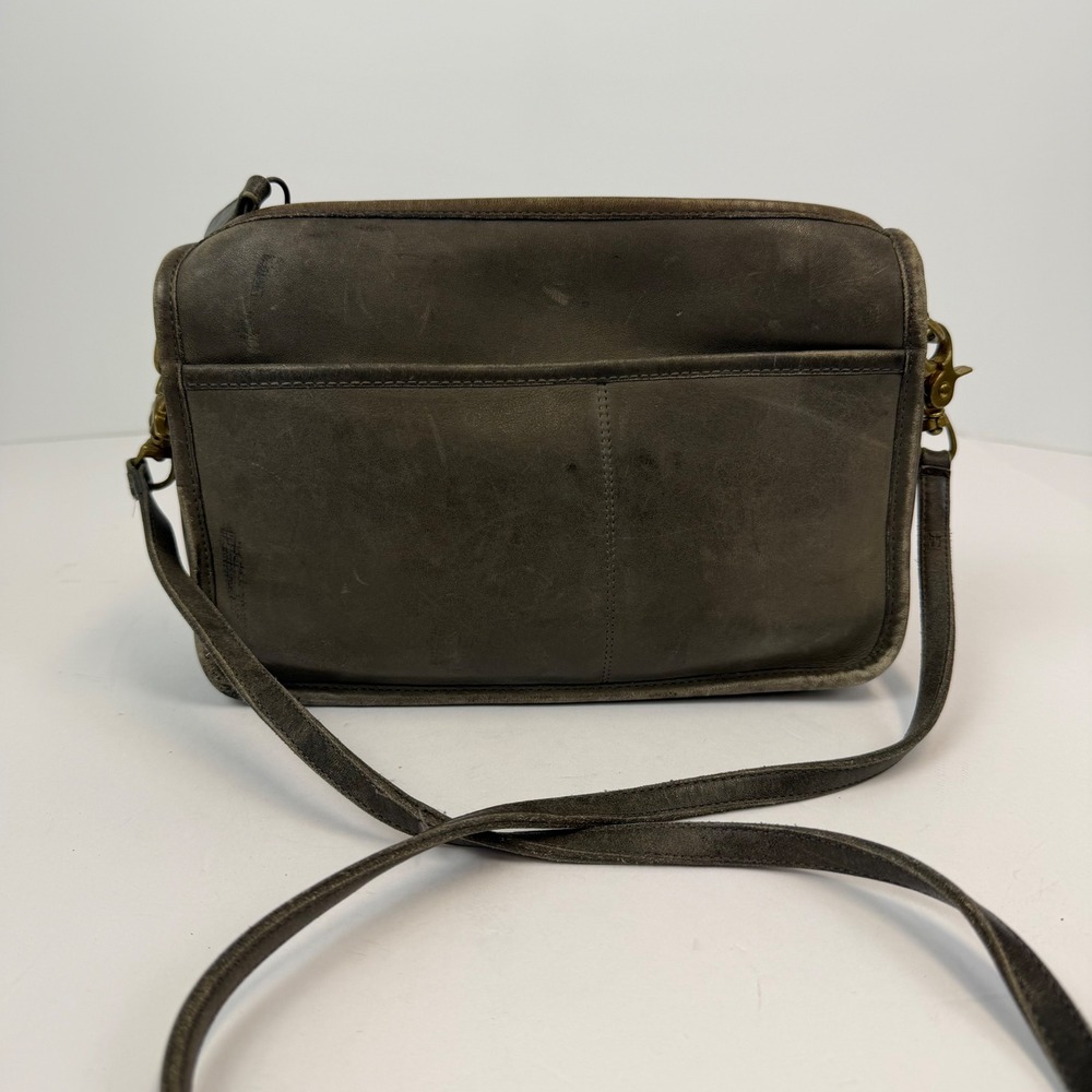 Vintage Coach NYC Project Leather Crossbody 719-3699 Grey Glove Tanned Leather